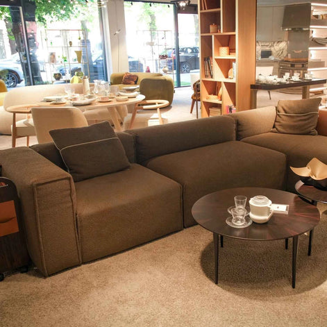 PORTOFINO Modular Sofa: Chaise Longue with backrest and DX armrest by Dom Edizioni at Archideco Interior Gallery