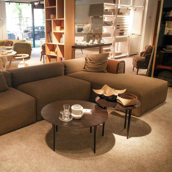 PORTOFINO Modular Sofa: Chaise Longue with backrest and DX armrest by Dom Edizioni at Archideco Interior Gallery