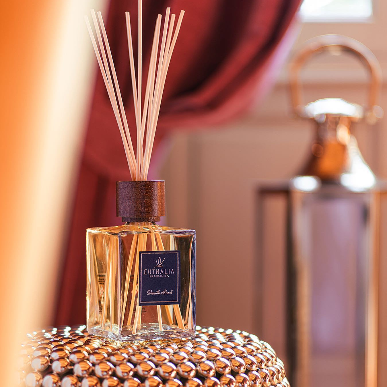 VANILLA PEACH Reed Diffuser by Euthalia at Archideco Interior Gallery