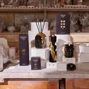 Ginori 1735 L'Amazzone Porcelain Charcoal-Gold Diffuser Holder