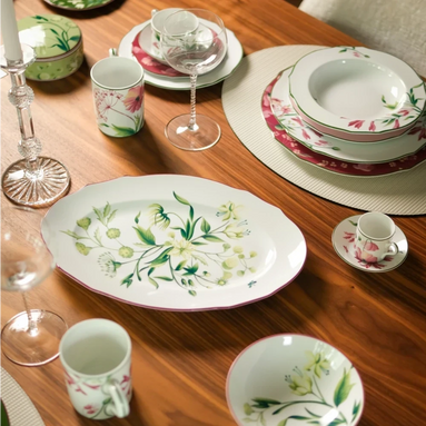 Florenza Malva Pink Soup Plate by Ginori 1735