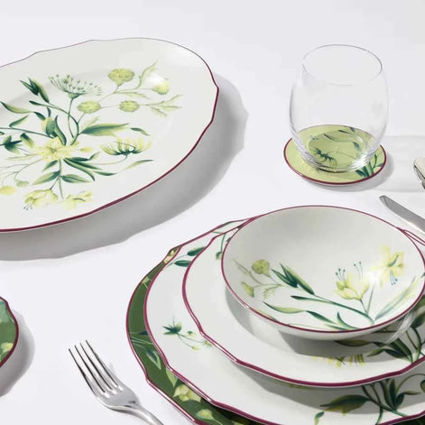 Florenza Acanto Green Fruit Bowl by Ginori 1735