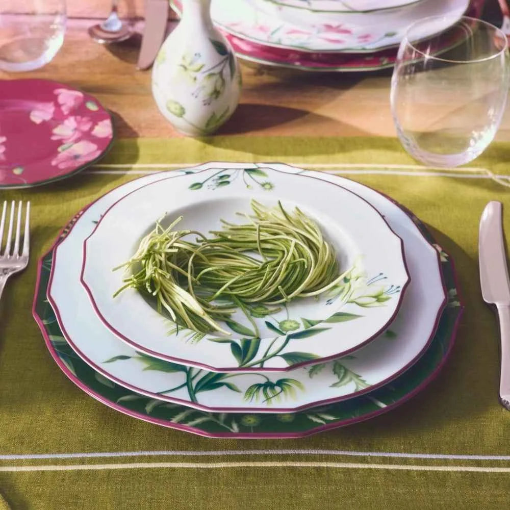 Florenza Acanto Green Soup Plate by Ginori 1735