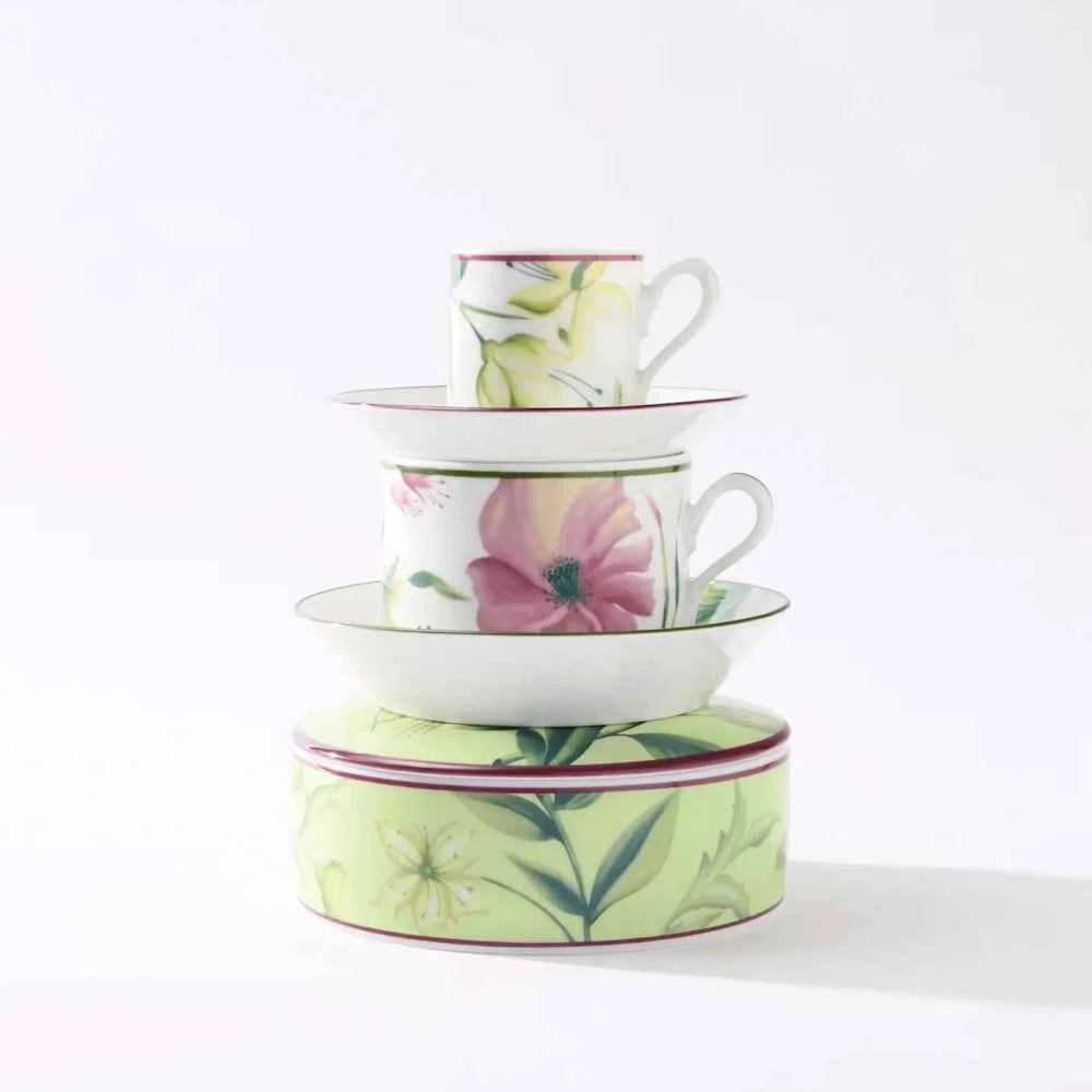 Florenza Acanto Green Espresso Saucer by Ginori 1735