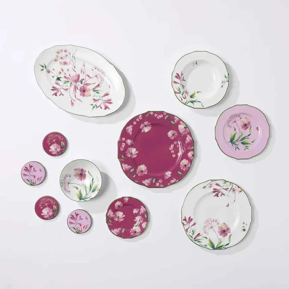 Florenza Malva Pink Soup Plate by Ginori 1735