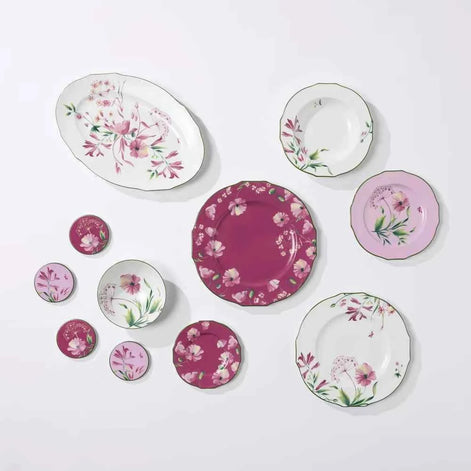 Florenza Malva Pink Soup Plate by Ginori 1735