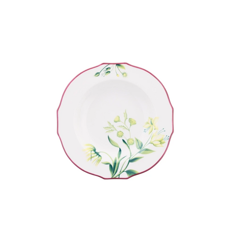 Florenza Acanto Green Soup Plate by Ginori 1735