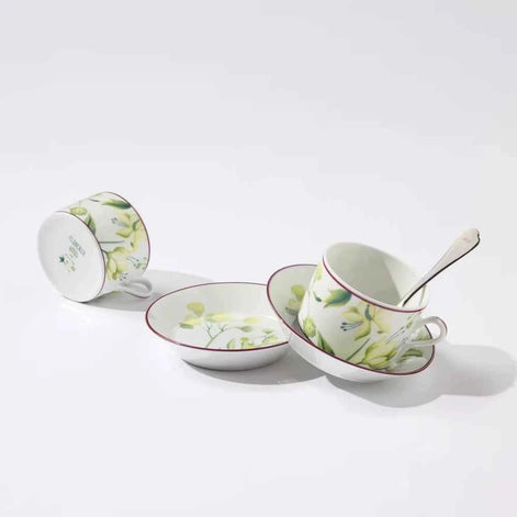 Florenza Acanto Green Tea Set for Two by Ginori 1735
