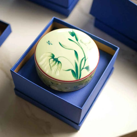 Florenza Acanto Green Trinket Box by Ginori 1735