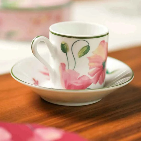 Florenza Malva Pink Espresso Set for Two by Ginori 1735
