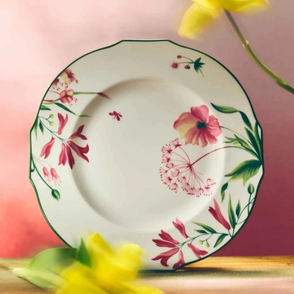 Florenza Malva Pink Flat Dinner Plate by Ginori 1735