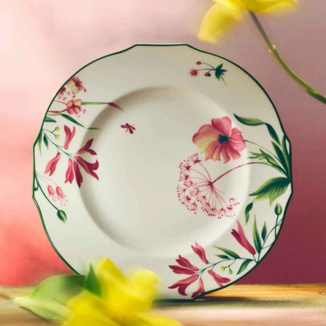 Florenza Malva Pink Flat Dinner Plate by Ginori 1735