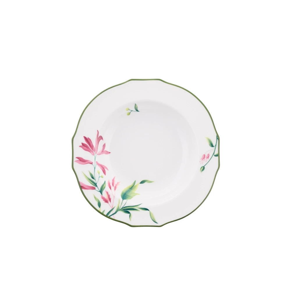 Florenza Malva Pink Soup Plate by Ginori 1735