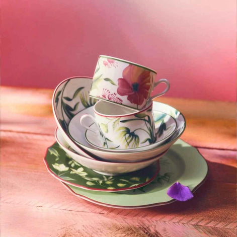 Florenza Malva Pink Tea Set for Two by Ginori 1735
