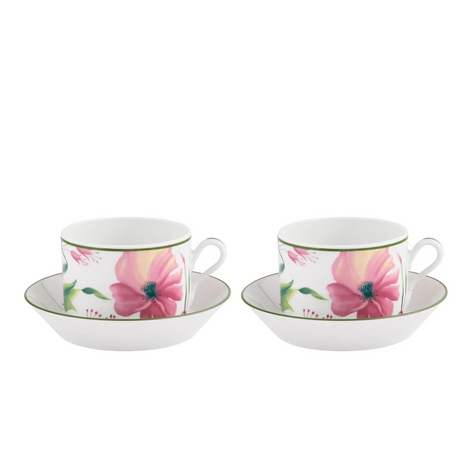 Florenza Malva Pink Tea Set for Two by Ginori 1735