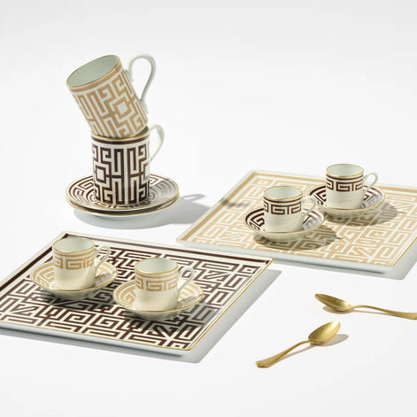 Ginori 1735 Labirinto Square Centerpiece – Nero