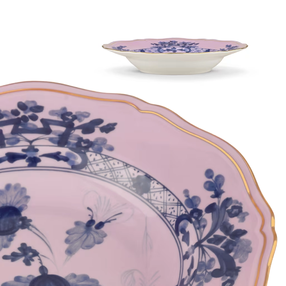 Oriente Italiano Azalea Soup Plate by Ginori 1735