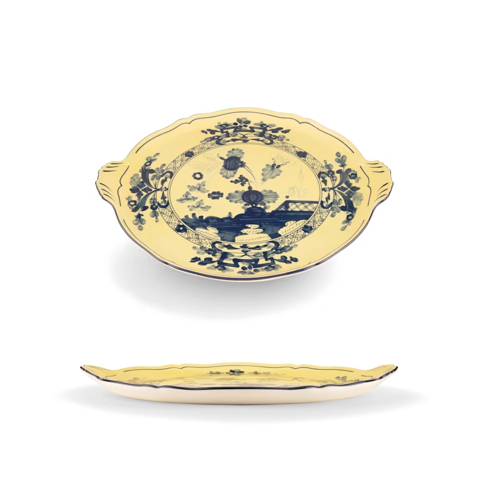 Oriente Italiano Citrino Cake Plate by Ginori 1735