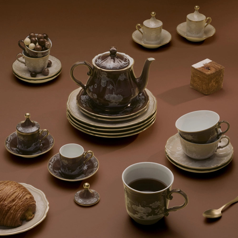 Oriente Italiano Castagna Tea Sauser by Ginori 1735