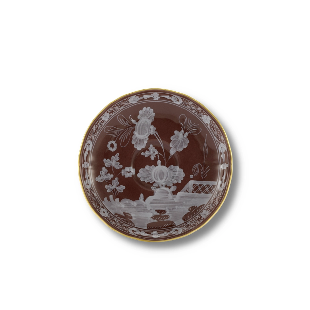 Oriente Italiano Castagna Coffee Saucer by Ginori 1735