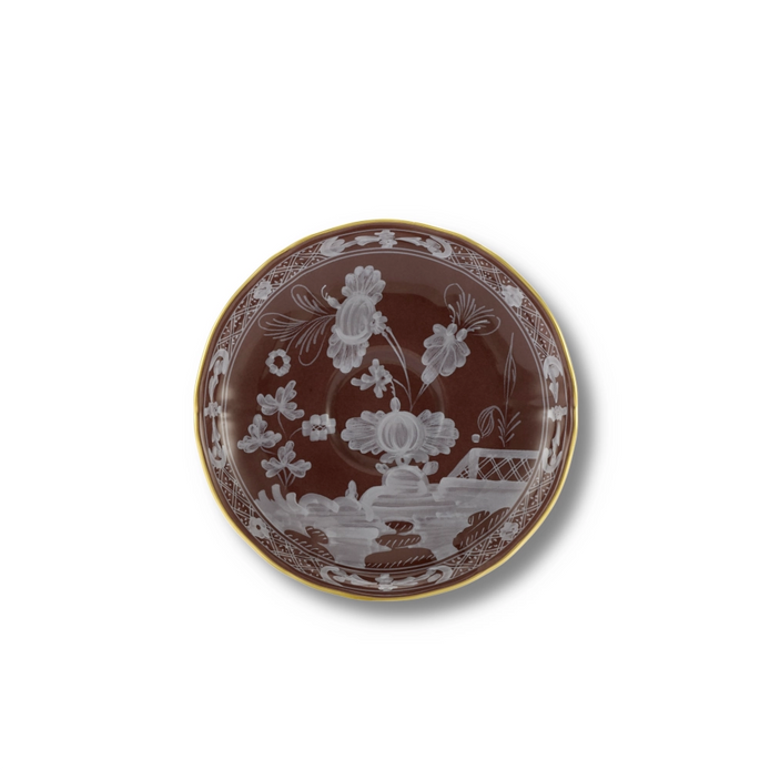 Oriente Italiano Castagna Coffee Saucer by Ginori 1735
