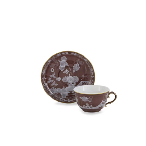 Oriente Italiano Castagna Tea Sauser by Ginori 1735