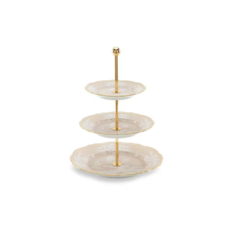 Oriente Italiano Meringa 3-Tier Serving Stand by Ginori 1735