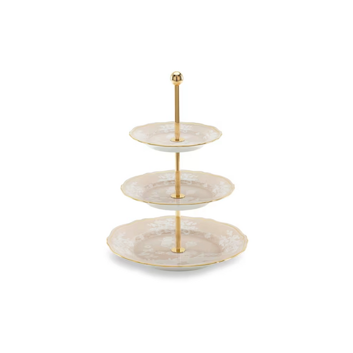 Oriente Italiano Meringa 3-Tier Serving Stand by Ginori 1735
