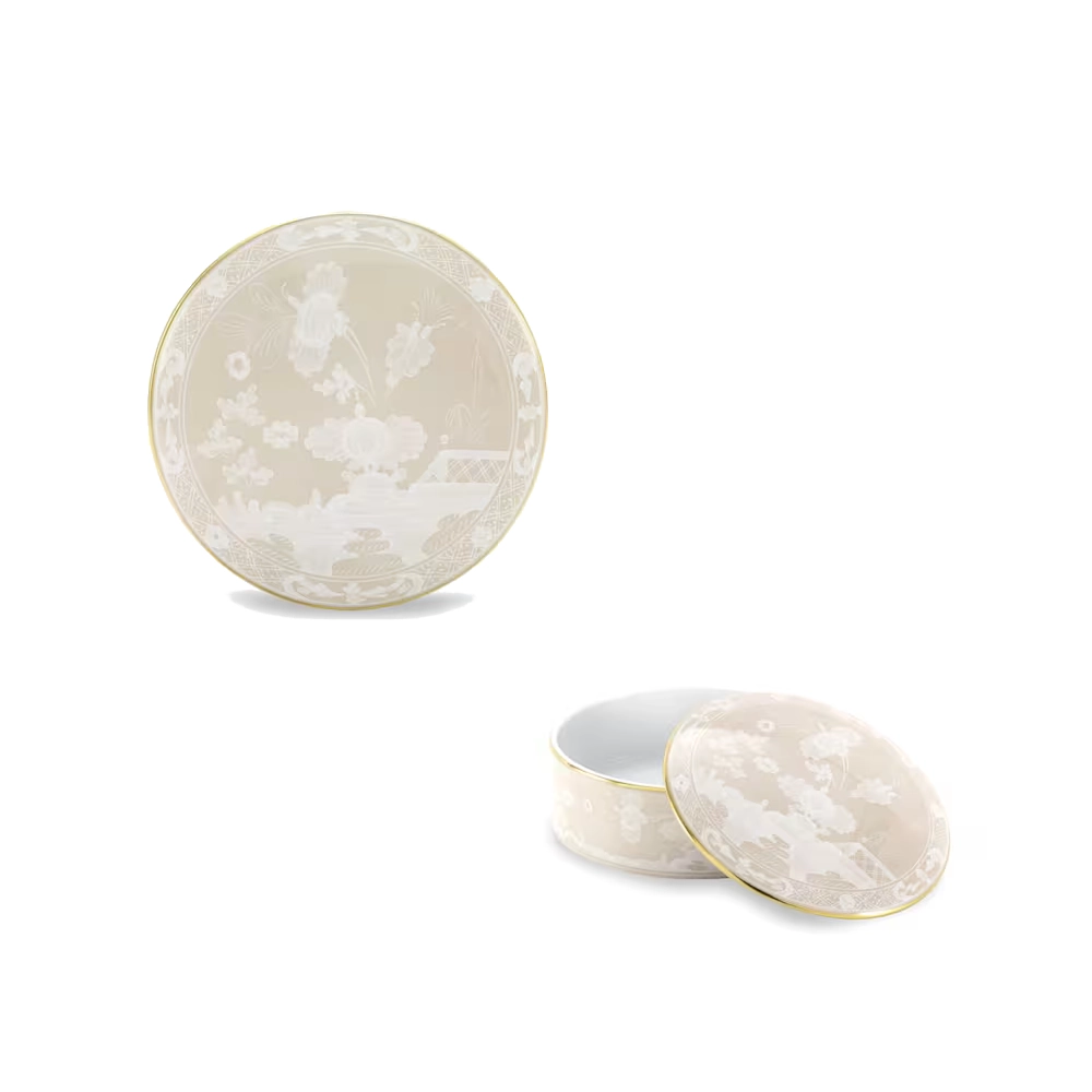 Oriente Italiano Meringa Trinket Box by Ginori 1735