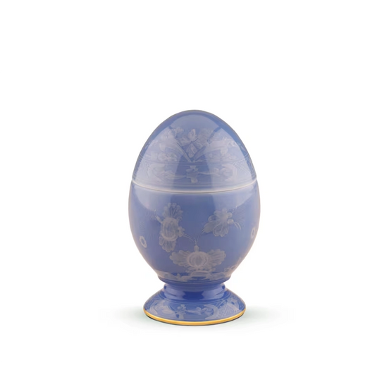 Oriente Italiano Pervinca Egg with cover by Ginori 1735