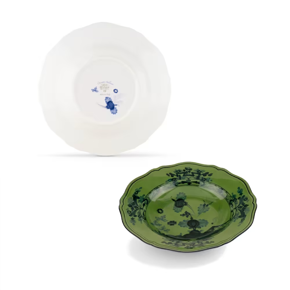 Oriente Italiano Malachite Soup Plate by Ginori 1735