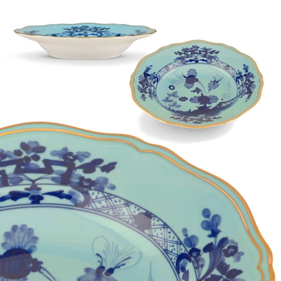 Oriente Italiano Iris Soup Plate by Ginori 1735