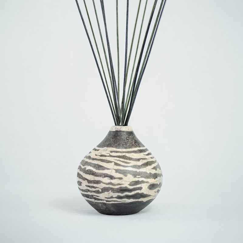 LONDON Raku Vase + Reed Diffuser Refill by Euthalia