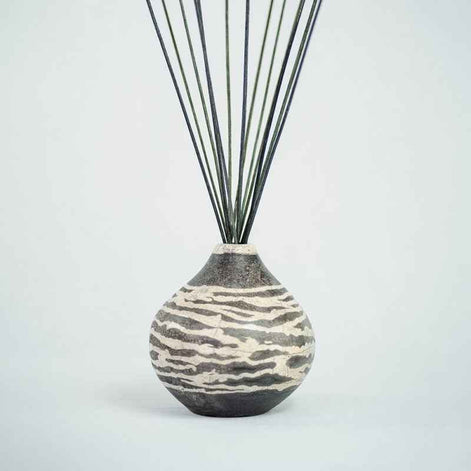 LONDON Raku Vase + Reed Diffuser Refill by Euthalia