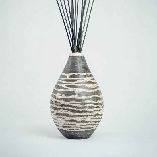 LONDON Raku Vase + Reed Diffuser Refill by Euthalia