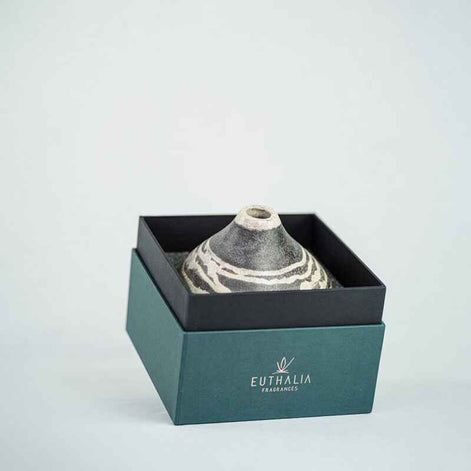 LONDON Raku Vase + Reed Diffuser Refill by Euthalia