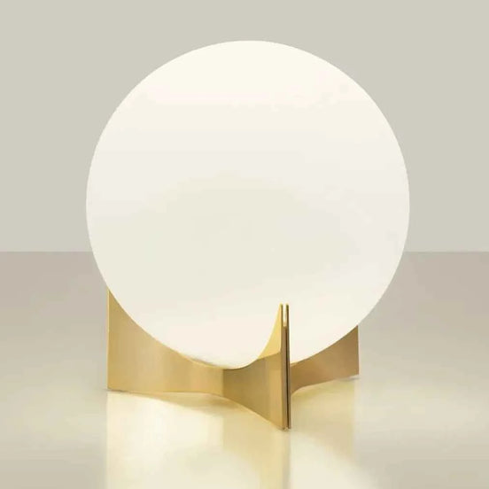 Terzani Oscar Table Lamp by Dodo Arslan | Hand-Blown Opal Glass & Brass Accent Light