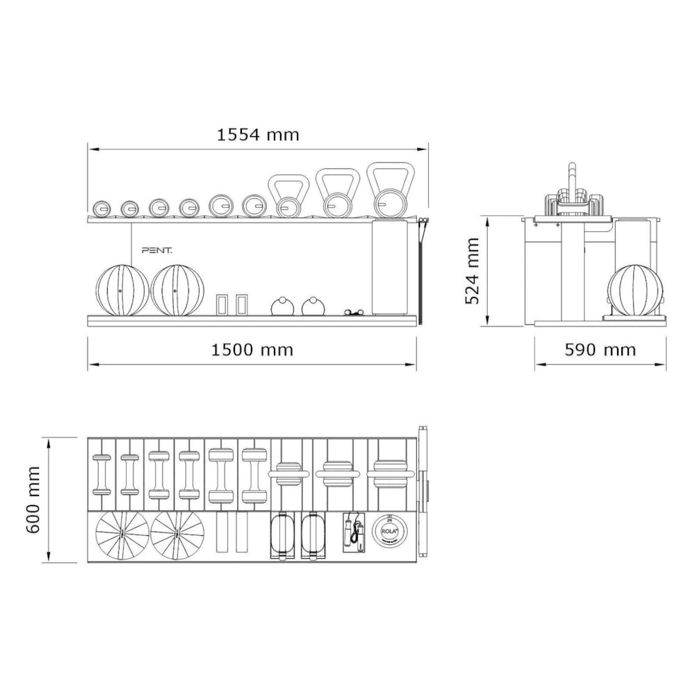 PENT. ANA™ COMBO Set with Gym Equipment