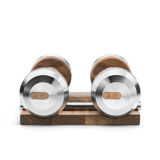 PENT. COLMIA™ Dumbbells Pair With Wooden Stand