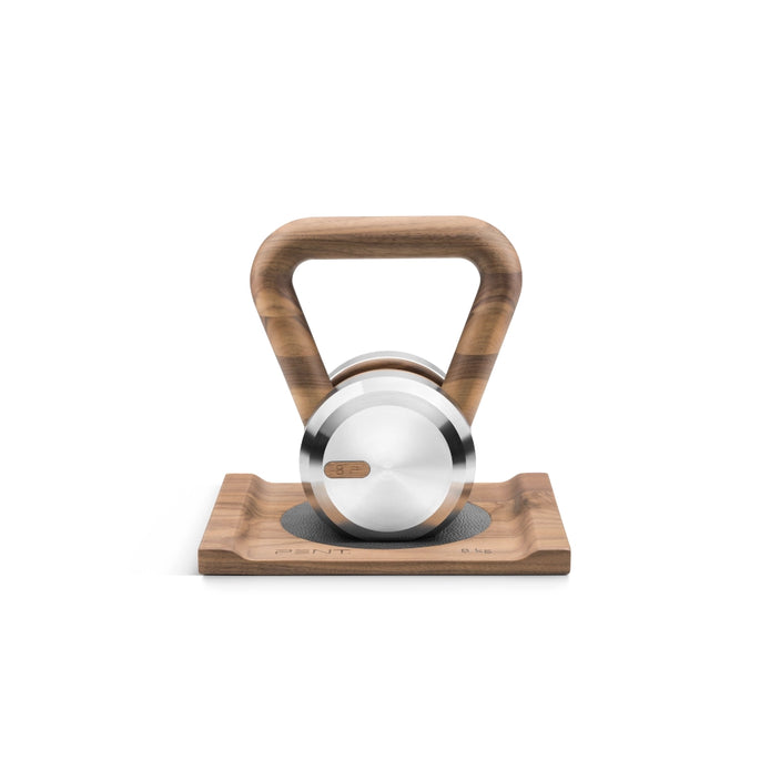 PENT. LOVA™ kettlebell with a wooden stand
