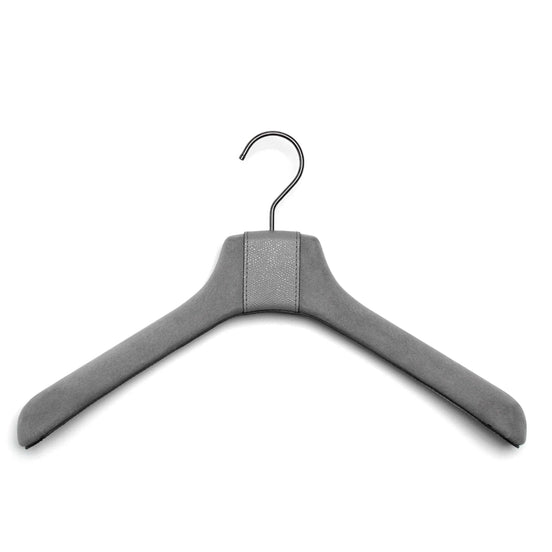 Coat hanger with suede
