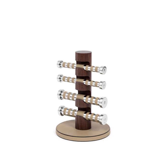 Kit of 4 dumbbells with stand