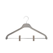Coat and trouser hanger with clips
