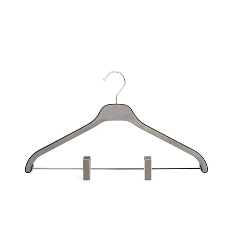 Coat and trouser hanger with clips