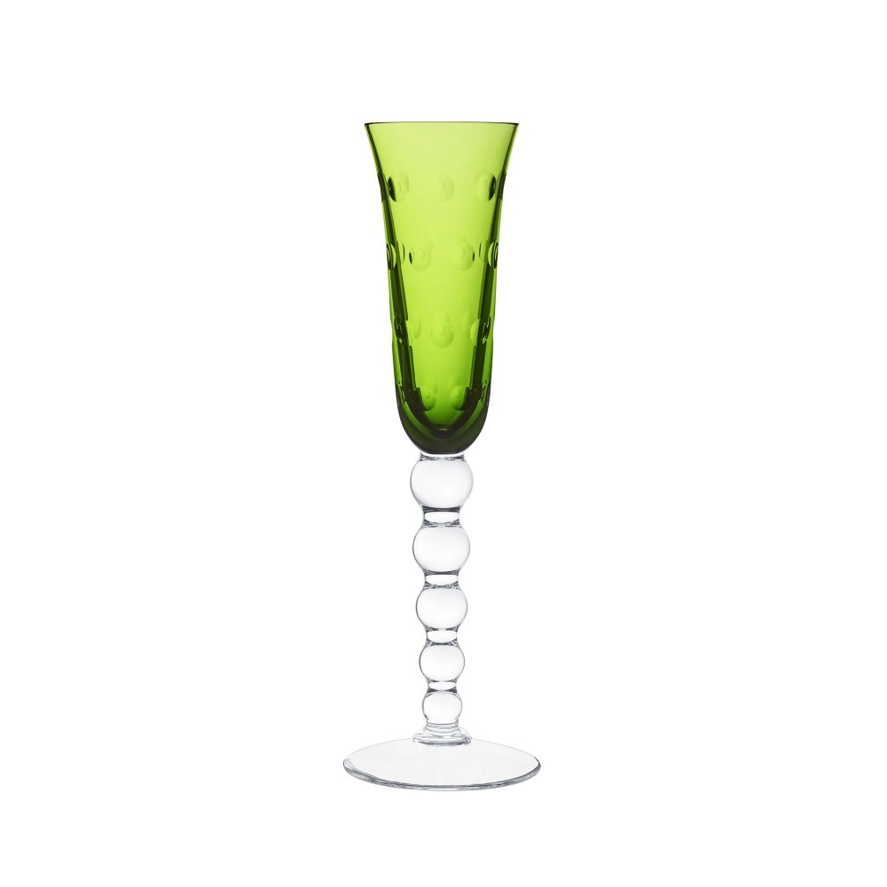 Saint-Louis Chartreuse-Green Champagne Flute