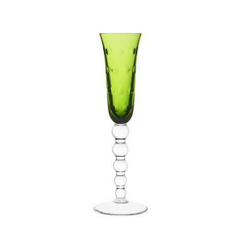 Saint-Louis Chartreuse-Green Champagne Flute
