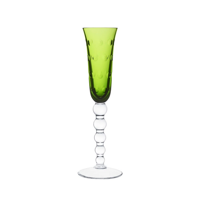 Saint-Louis Chartreuse-Green Champagne Flute