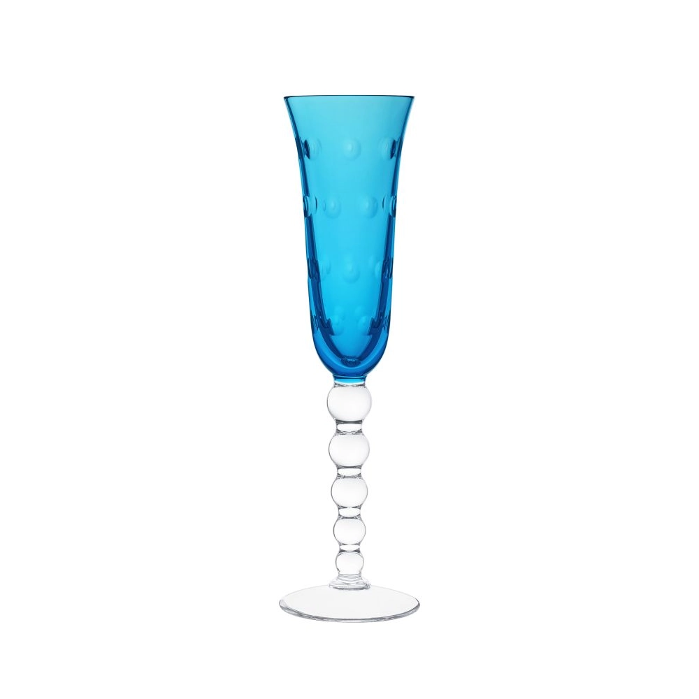 Saint-Louis Sky-Blue Champagne Flute