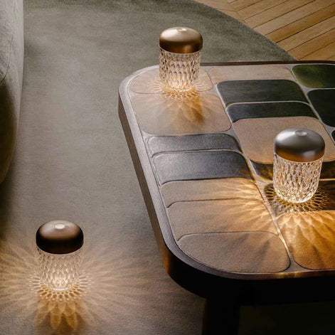 Saint-Louis Folia Mini Portable Lamp Gold Finish