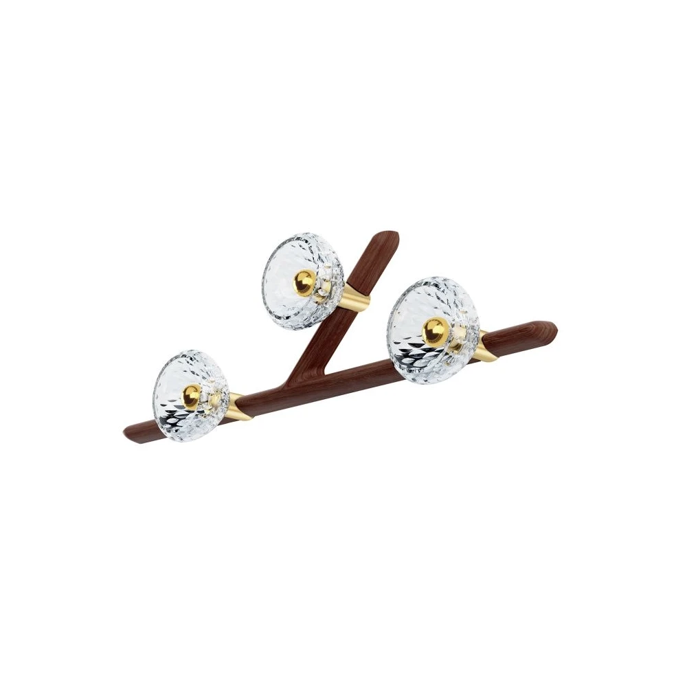 Saint-Louis Folia 3-Light Wall Sconce Left Unit – Dark Wood